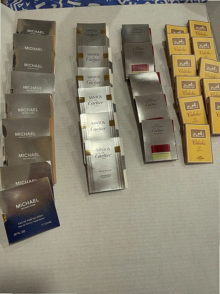 31 Designer Perfume Samples Lot. Hermes, Cartier, Michael Kors