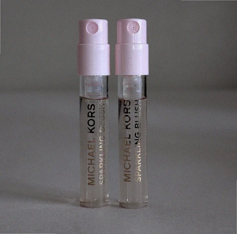 Michael Kors Sparkling Blush Lot of 2 Sample Size Travel Vials New 0.05 fl oz